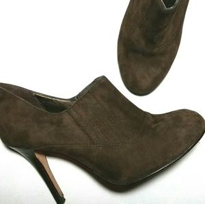 Cole Haan brown suede Nike Air ankle boots